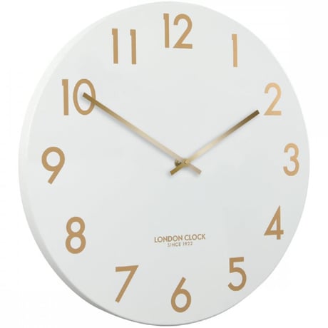 ロンドンクロック◆LONDON CLOCK 01289◆チタンチョークプレス壁掛け時計◆白◆クォーツムーブメント