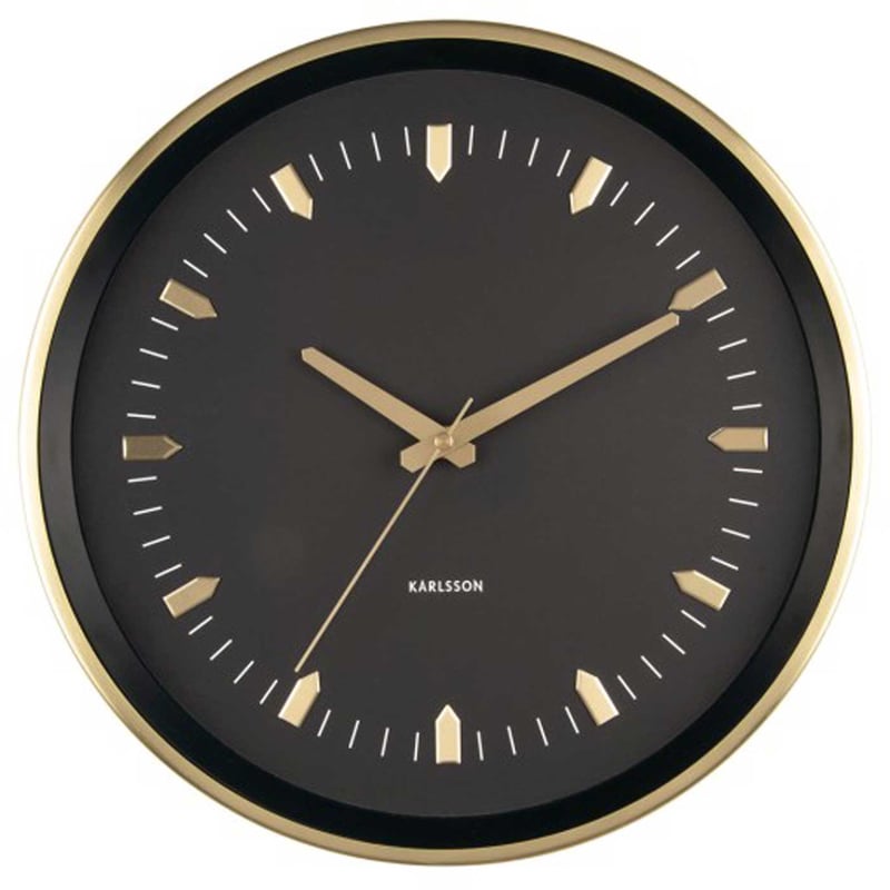 カールソン◇KARLSSON A5912GD◇モダン掛け時計(黒×ゴールド)◇35cm
