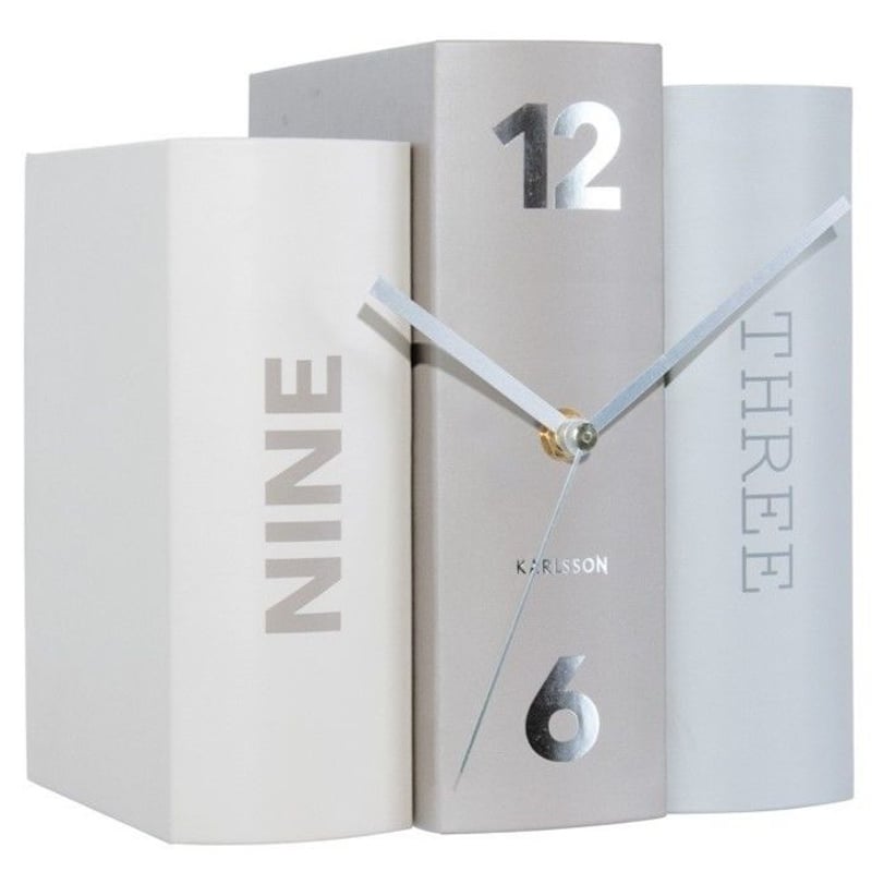 【新品】Karlsson 置き時計 グレー Karlsson 37.5cm wall clock Normann station warm grey, Design by