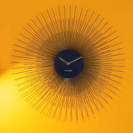 カールソン◆KARLSSON KA5817BK◆デザイン 掛け時計(黒)◆45㎝◆Peony Wall Clock