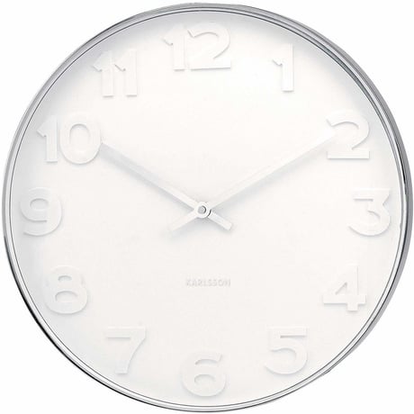 カールソン◆KARLSSON KA4381◆ミスターホワイト 掛け時計(51cm)◆Mr White Numbers Wall Clock
