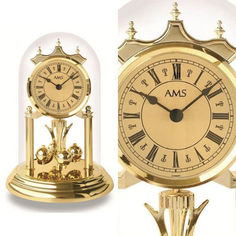 振り子が回るガラスドーム置時計 ガラスドーム アンティーク 昭和