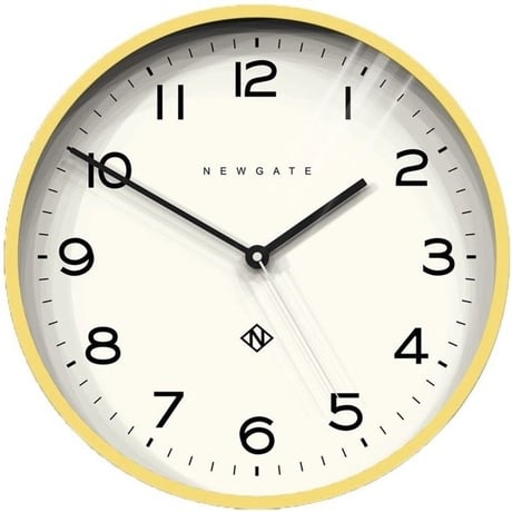 ニューゲート◆NUMTHR129CHY ◆ナンバースリーエコークロック  大型掛け時計 (イエロー37㎝)◆Number Three Echo Clock