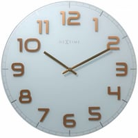NEXTIME◆NEXT  3105WC◆クラッシィラージ壁掛け時計(白×G)◆ø50 cm x 3,5 cm◆Classy Large