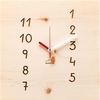 HUAMET◆CH41-H-13◆松材スクエア・木目のデザイン壁掛け時計◆南チロル