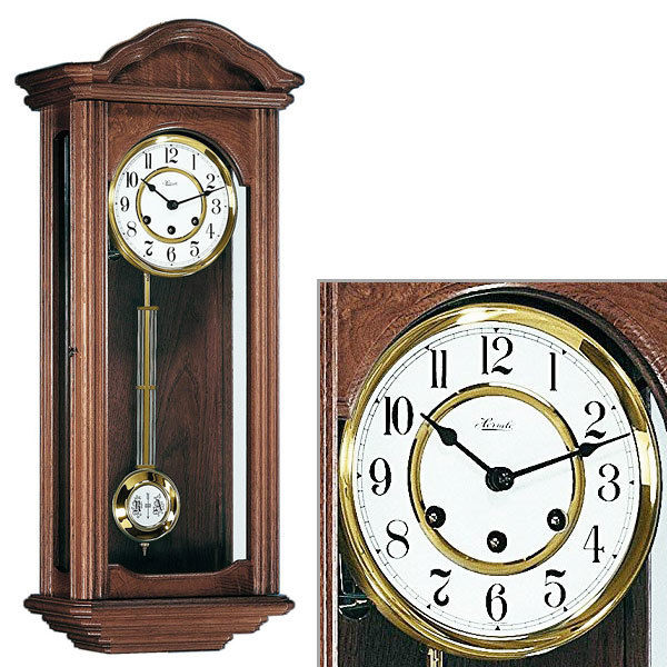 ヘルムレ ◇HERMLE 70411-030341◇ウォルナット 報時振り子時計、柱