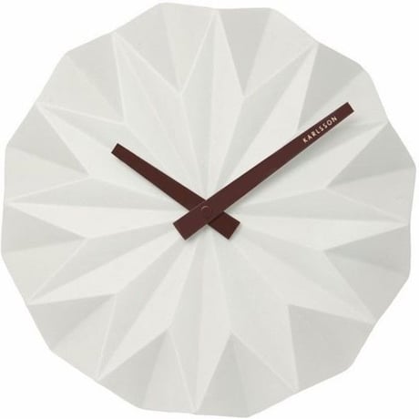 カールソン◆KARLSSON KA5531WH◆折り紙ウォーロック(白)◆Origami Wall Clock