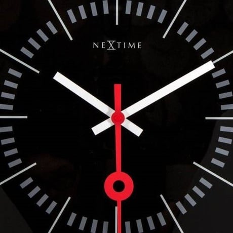 NEXTIME◆NEXT 8636ZW◆Stazione・壁掛け時計(ブラック)◆35 x 35 x 3.3cm◆エヴァルト・ウィンケルバウアー