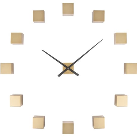 カールソン◆KARLSSON  KA5698GD◆キュービッククロック(ゴールド)◆DIY Cubic Wall Clock