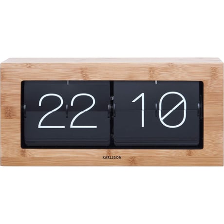 カールソン◆KARLSSON ‎KA5642WD◆フリップ時計 パタパタ時計(ウッド)◆Boxed Flip Clock