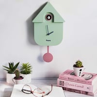 レッドキャンディ◆FI-CL1191◆カッコウ時計・鳩時計・壁掛け時計◆ライトグリーン◆Cuckoo House Clock