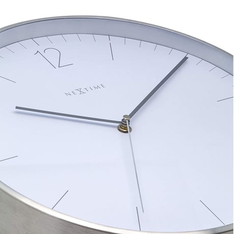 NEXTIME◆NEXT  3254WI◆エッセンシャルシルバー 掛け時計◆Ø34cm◆ESSENTIAL SILVER