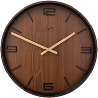 JVD◆HC22.1◆ウォールクロック、壁掛け時計◆ダークブラウン◆チェコ共和国、東欧時計
