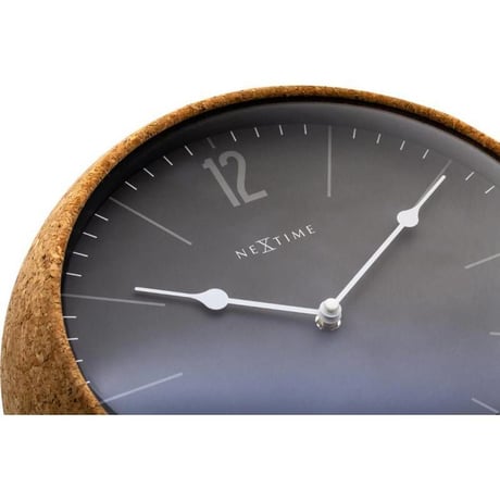 NEXTIME◆NEXT  3509GS◆コルク 壁掛け時計◆ø 30 cm x 8,4 cm◆Cork＆Grey