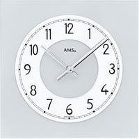 アームス ◇AMS 9608◇デザイン掛け時計◇花のイメージ（シルバー