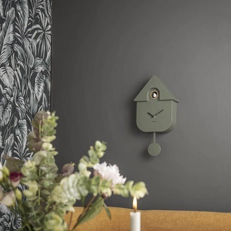 カールソン◆Karlsson KA5768GR◆カッコウ時計・鳩時計・壁掛け時計◆グレー◆Cuckoo House Clock