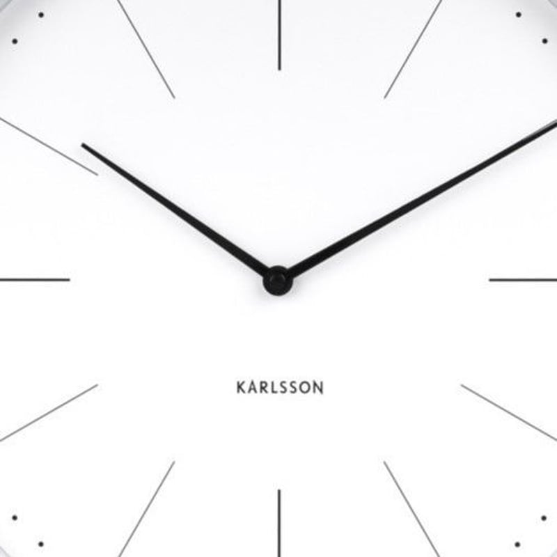 カールソン◇KARLSSON KA5681WH◇ノーマン壁掛け時計(ホワイト)◇Norman