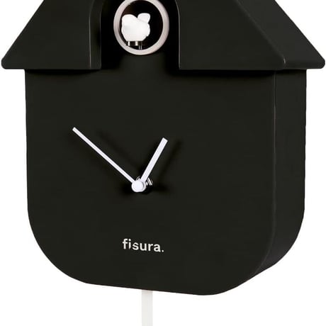レッドキャンディ◆FISURA FI-CL1320◆カッコウ時計・鳩時計・壁掛け時計◆黒◆Cuckoo House Clock