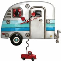 アレン デザイン スタジオ◇P1306◇消防車と犬の消防士/ 振り子時計