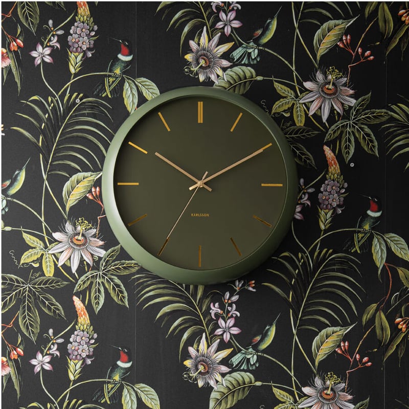 カールソン◇KARLSSON KA5840GR◇デザイン掛け時計(40cm)◇モス