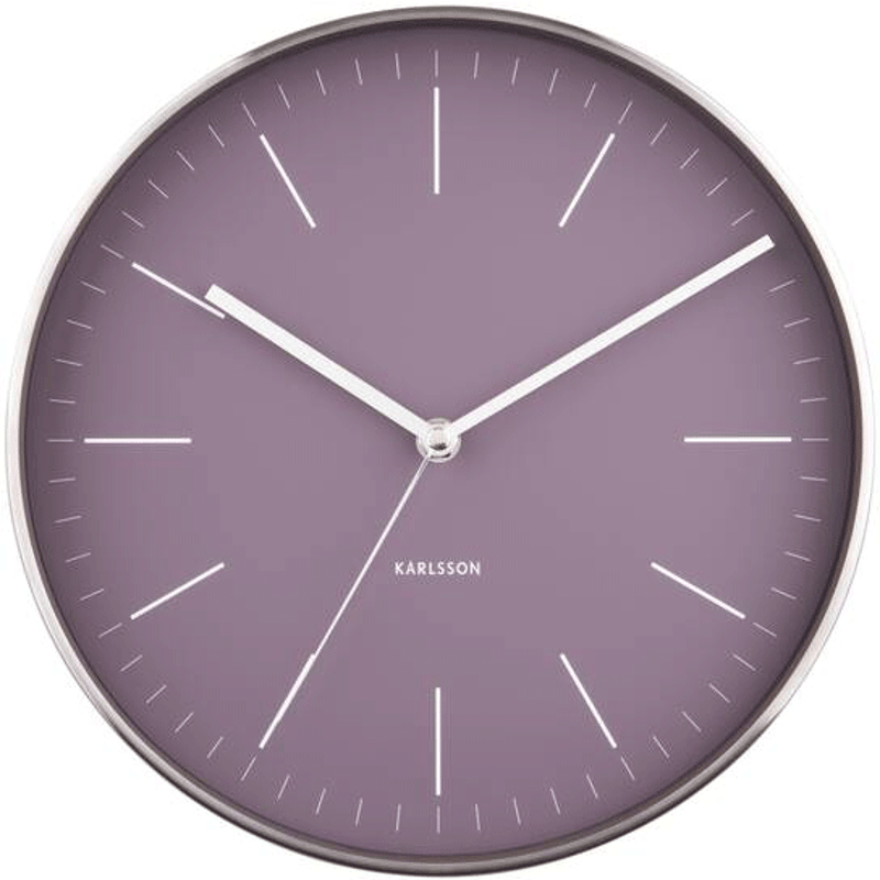 カールソン◇KARLSSON KA5732PU◇「ミニマル」掛け時計(紫)◇27.5cm