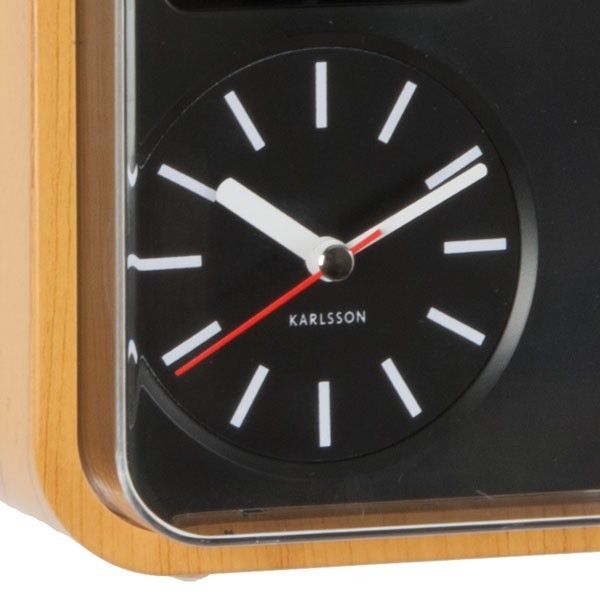オランダ発 廃番【KARLSSON】ポストモダン ウォールクロック 掛け時計 カールソン◇KARLSSON KA5364WD◇ミニフリップ壁掛け時計(ウッド