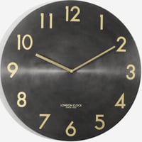 ロンドンクロック◆LONDON CLOCK 01291◆アーバンラックス壁掛け時計◆黒◆クォーツムーブメント