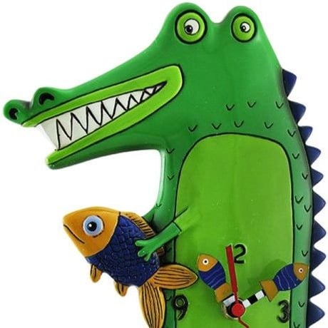 アレン デザイン スタジオ◆P1606◆Green Gator ワニ /振り子時計◆ALLEN DESIGN  STUDIO
