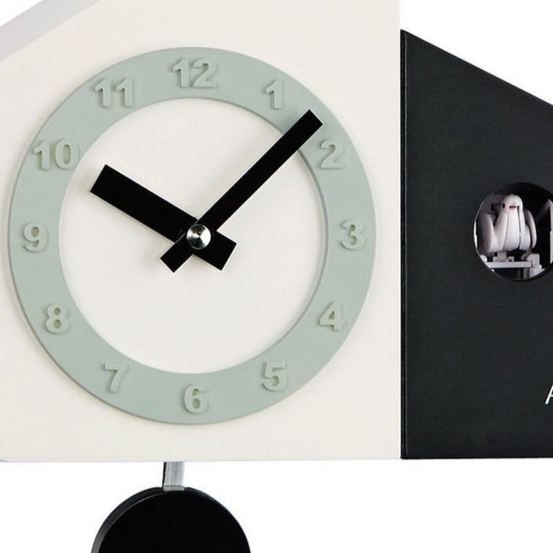 アームス ◇AMS 7397◇小鳥の振り子時計、鳩時計 (黒)◇クォーツ