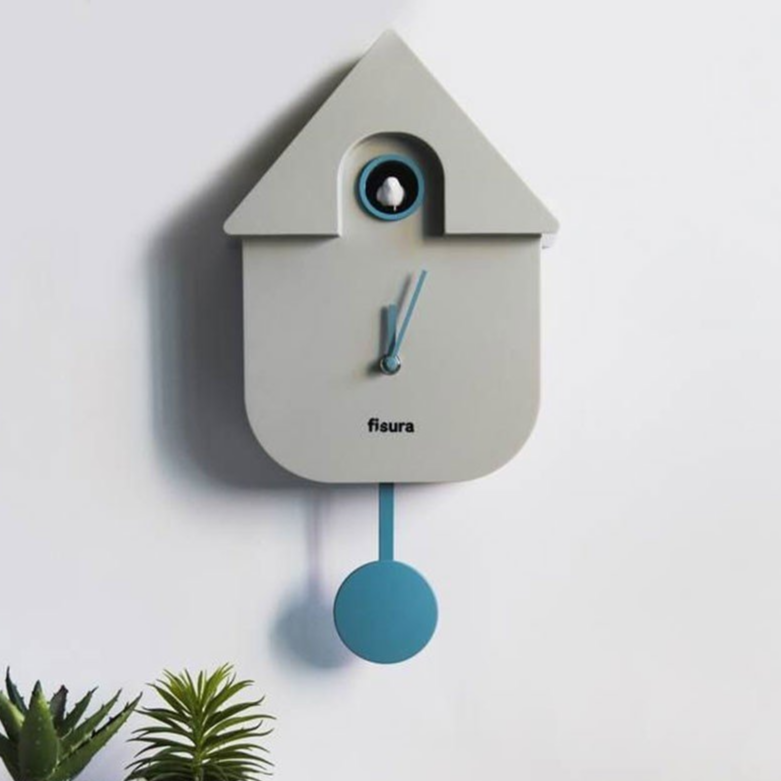 House Heath Clocks 掛時計 赤とグレー