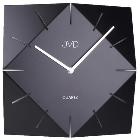 JVD◆JVD HB21.3◆ウォールクロック、壁掛け時計◆無煙炭色◆チェコ共和国、東欧時計