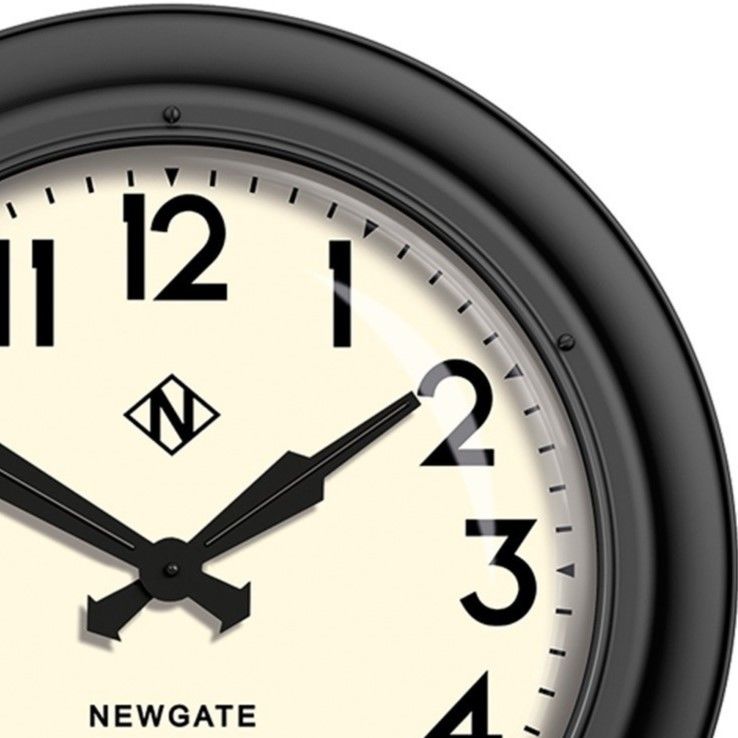 ニューゲート◆Newgate GWL12MK◆50代のスタイル掛け時計 (白黒)◆50s Electric Wall Clock