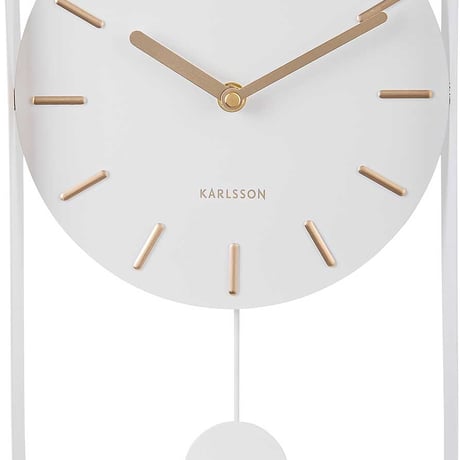 カールソン◆Karlsson KA5796WH◆モダン振り子時計◆32.5cmx20cmx 5cm◆Pendeluhr modern
