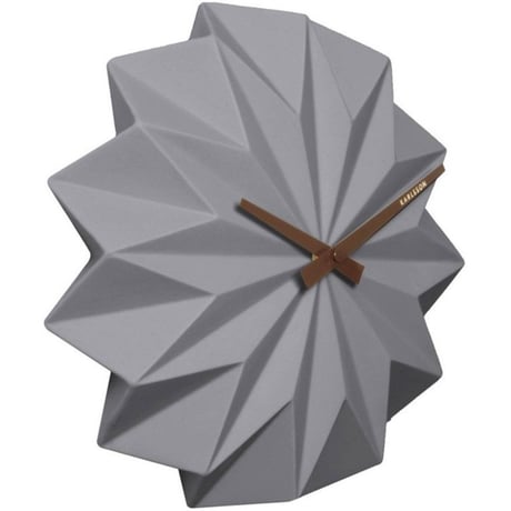 カールソン◆KARLSSON KA5531GY◆折り紙ウォーロック(グレー)◆Origami Wall Clock