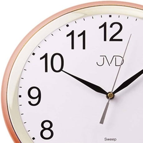 JVD◆HP664.8◆シンプル楕円形の壁掛け時計◆27cm x 30cm◆チェコ共和国、東欧時計