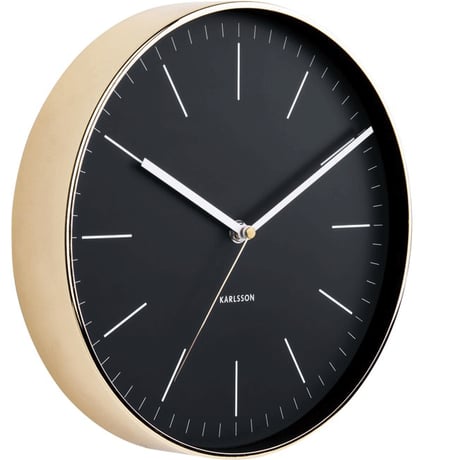 カールソン◆Karlsson KA5695BK◆ミニマル 壁掛け時計(27.5cm)◆黒◆BOX32デザイン