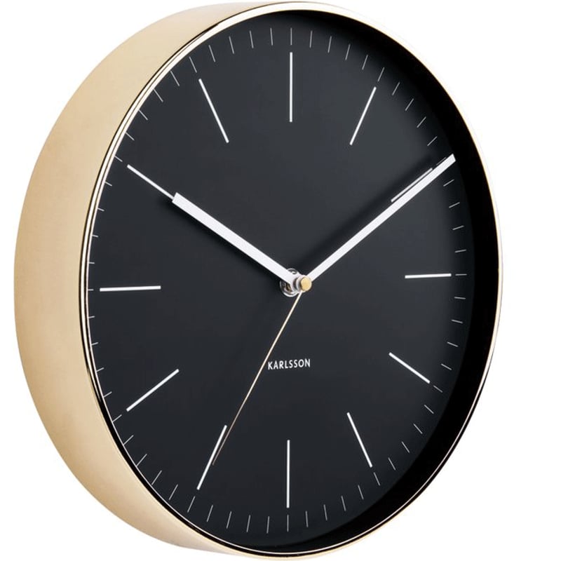 カールソン◇Karlsson KA5695BK◇ミニマル 壁掛け時計(27.5cm)◇黒◇BO