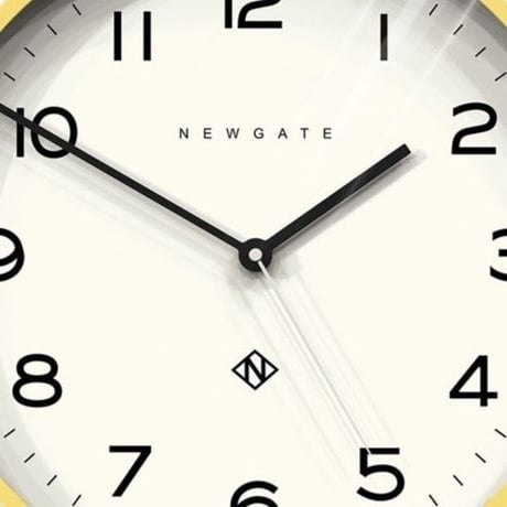ニューゲート◆NUMTHR129CHY ◆ナンバースリーエコークロック  大型掛け時計 (イエロー37㎝)◆Number Three Echo Clock