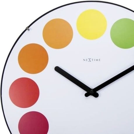 NEXTIME ◆NEXT3166◆ドットドーム時計 掛け時計 (白)◆Nextime Dots Dome Clock