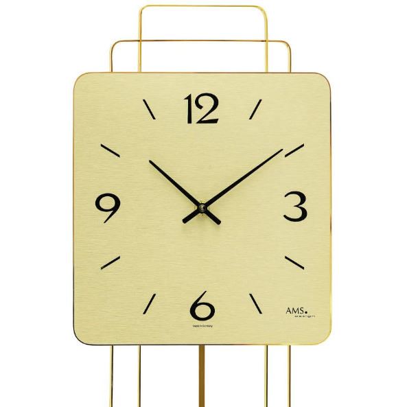 アームス ◇AMS 7501◇真鍮、振り子式壁掛け時計◇クォーツ振り子