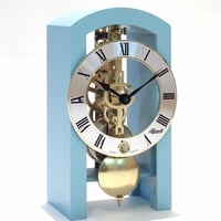 ヘルムレ◇HERMLE 23015-S50721◇機械式スケルトン振り子時計(緑)◇手