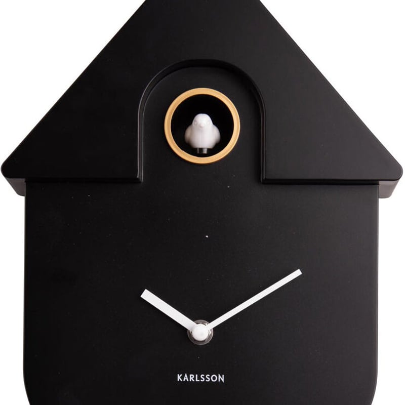 カールソン◇KARLSSON KA5768BK◇黒いモダンな鳩時計◇掛け時計