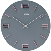 アームス ◆AMS 9590◆デザイン掛け時計・ブルー・グレーのラッカー仕上げ◆クォーツムーブメント