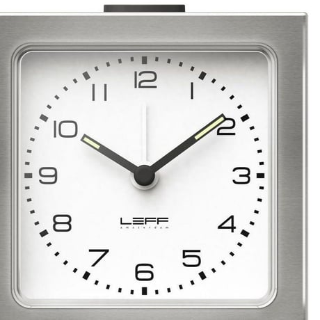 レフ・アムステルダム◆LEFF Amsterdam Scope12◆ブロック目覚まし時計(SSホワイト)◆Block Clock White Arabic