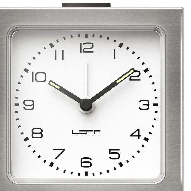 レフ・アムステルダム◆LEFF Amsterdam Scope12◆ブロック目覚まし時計(SSホワイト)◆Block Clock White  Arabic