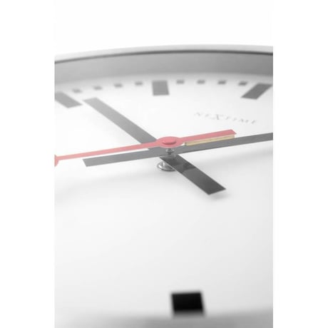 NEXTIME◆NEXT 3998st◆"STATION"ステーション 壁掛け時計(白)◆19 cm◆サイレントクォーツ