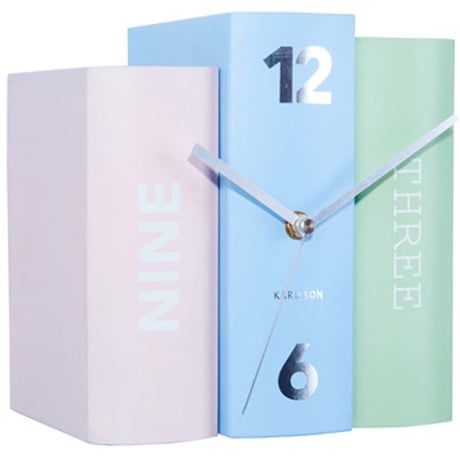 カールソン◆KARLSSON KA5630◆テーブルクロックブック置時計◆ミックス②◆Table Clock Book