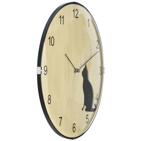 ソムペックス◆Sompex Clocks  8028◆猫のいる 掛け時計(黒猫)◆クォーツムーブメント