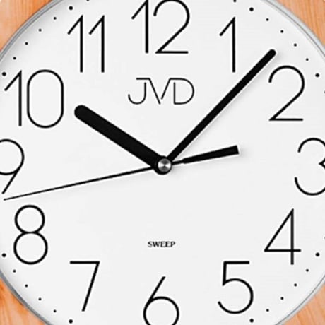 JVD◆H612.18◆ノイズレスクロック 壁掛け時計 (ベージュ)◆チェコ共和国、東欧時計