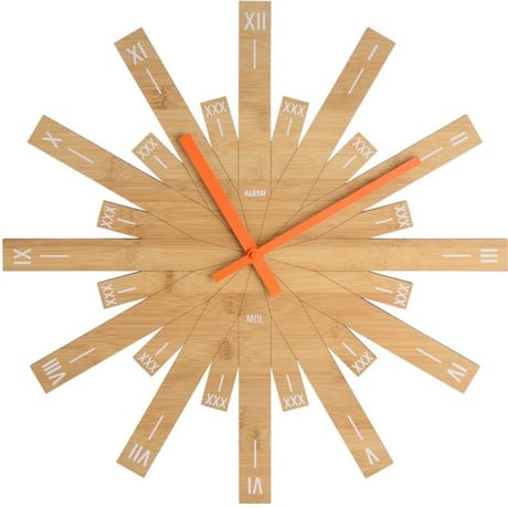 アレッシィ◆Alessi MDL05◆アレッシィRAGGIANTE デザイン掛け時計◆デザイナー:MICHELE DELUCCHI